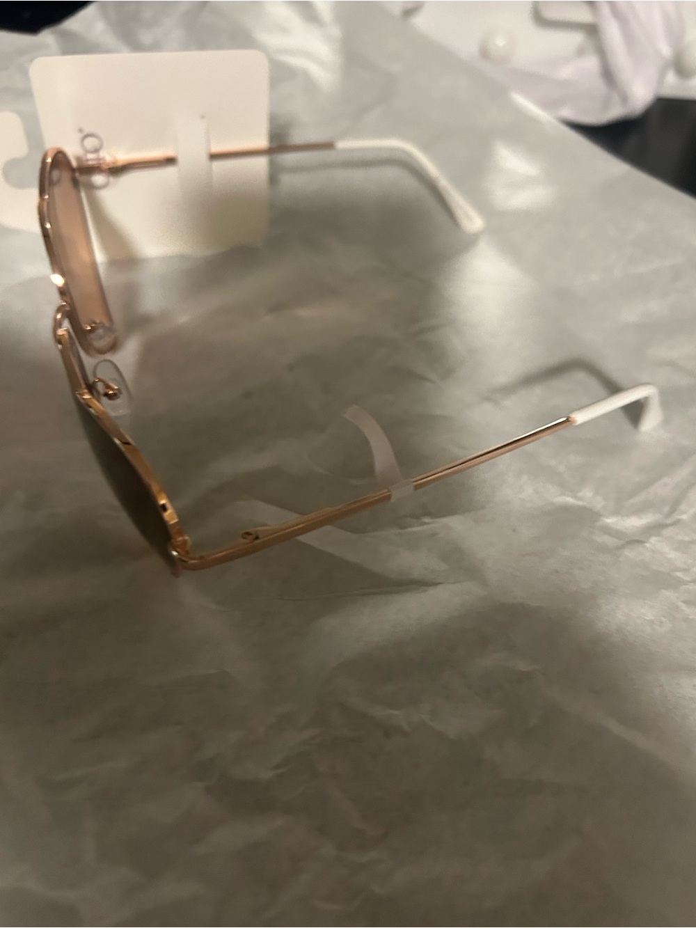 Cato Rose Gold Heart-Shaped Sunglasses with Brown Tint - Picture 3 of 3